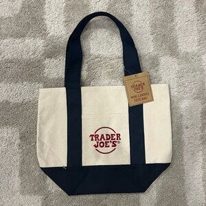 Trader Joe's Mini Tote Bag - Blue - New with Tag